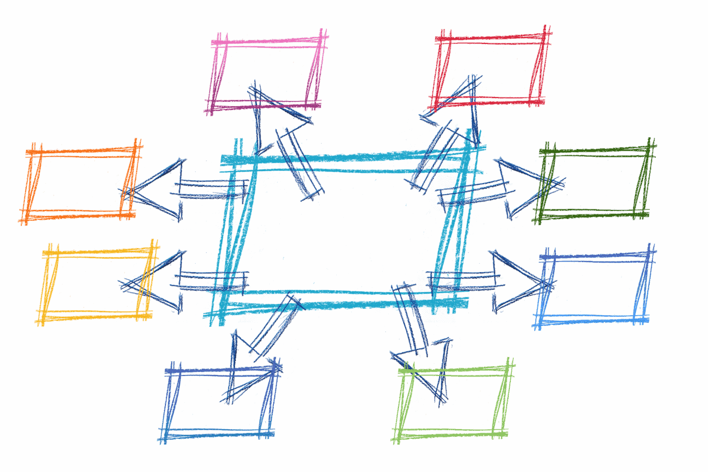 Netz, netzwerken, Verbindung, Pfeile